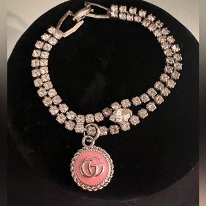Pink authentic Gucci piece up cycled silver bracelet
